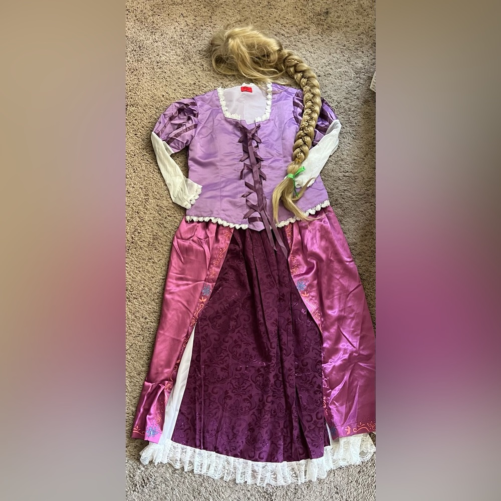 Adult Rapunzel Costume - Size 1x - Two Pieces plus Wig